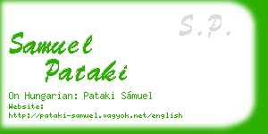samuel pataki business card