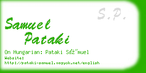 samuel pataki business card